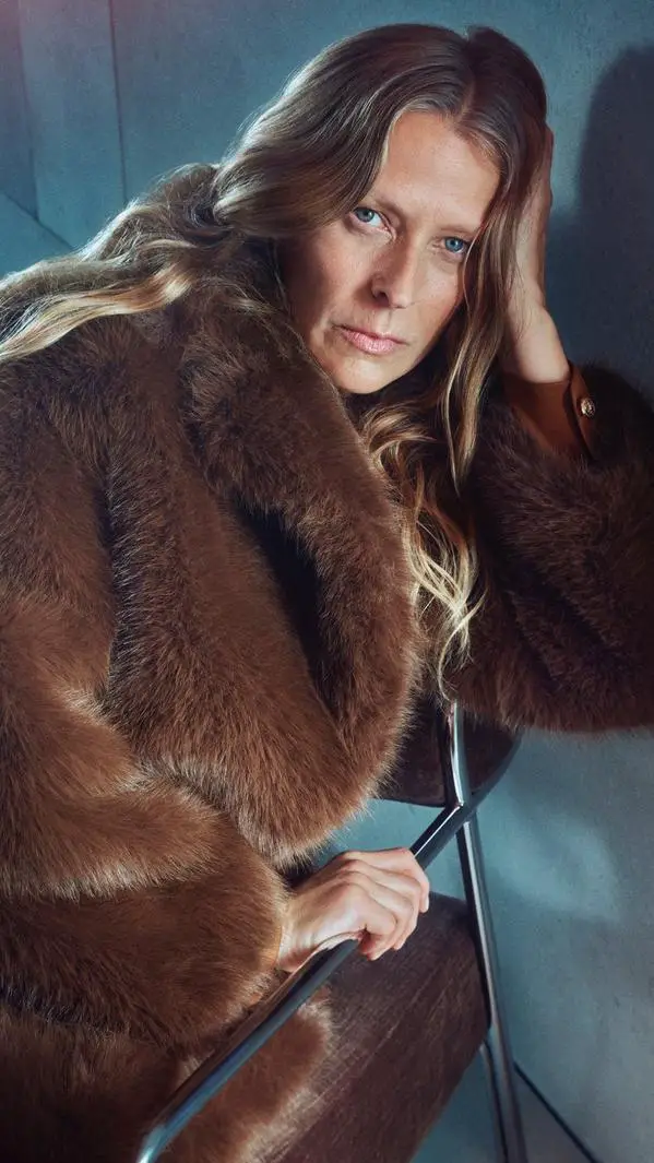 Cropped Brown Faux Fur Coat with Rich Texture — Winter Jackets for Women