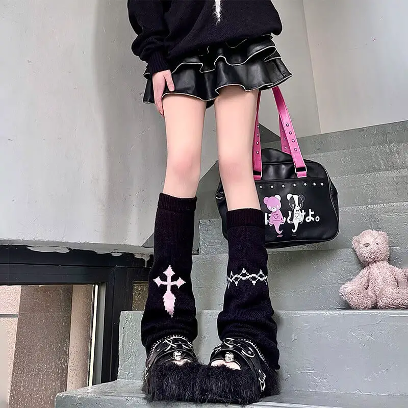 Alt Y2K Aesthetic with Patterned Leg Warmers Alt Y2K Aesthetic with Patterned Leg Warmers — Leg Warmers Outfits