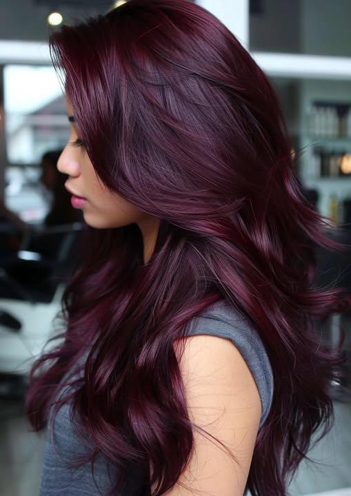 Layers Visual Idea Layers Visual Idea — Burgundy Hair Color