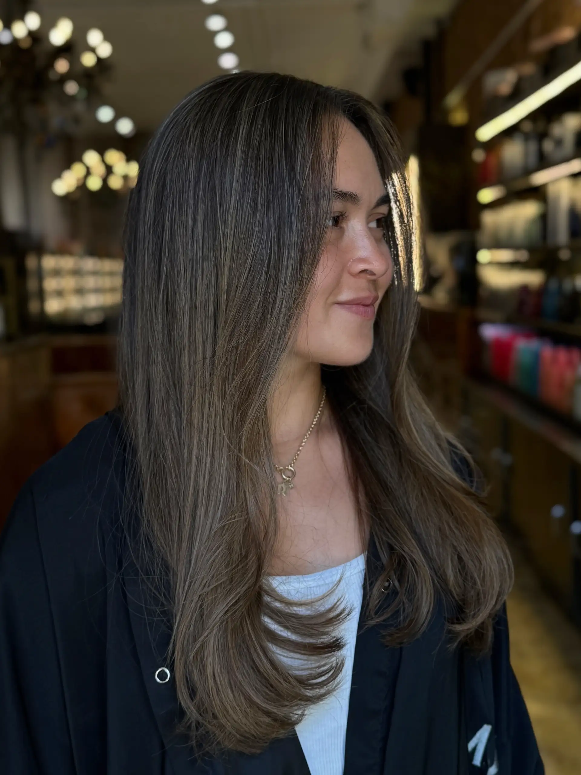Long Layers Fine Texture Cool Mushroom Long Layers Fine Texture Cool Mushroom — Mushroom Brown Hair