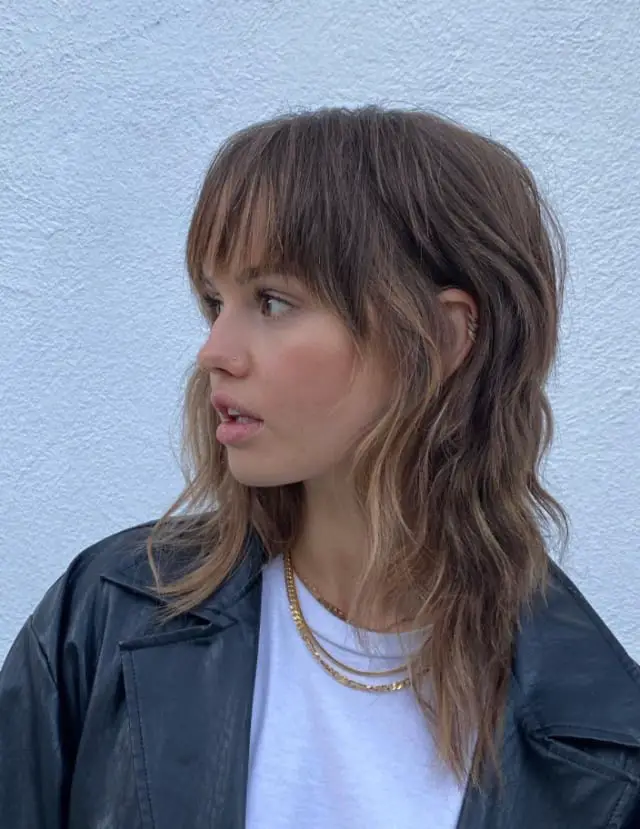 Mid-Back Shag With Dimensional Highlights Mid-Back Shag With Dimensional Highlights — Winter Shag Haircuts
