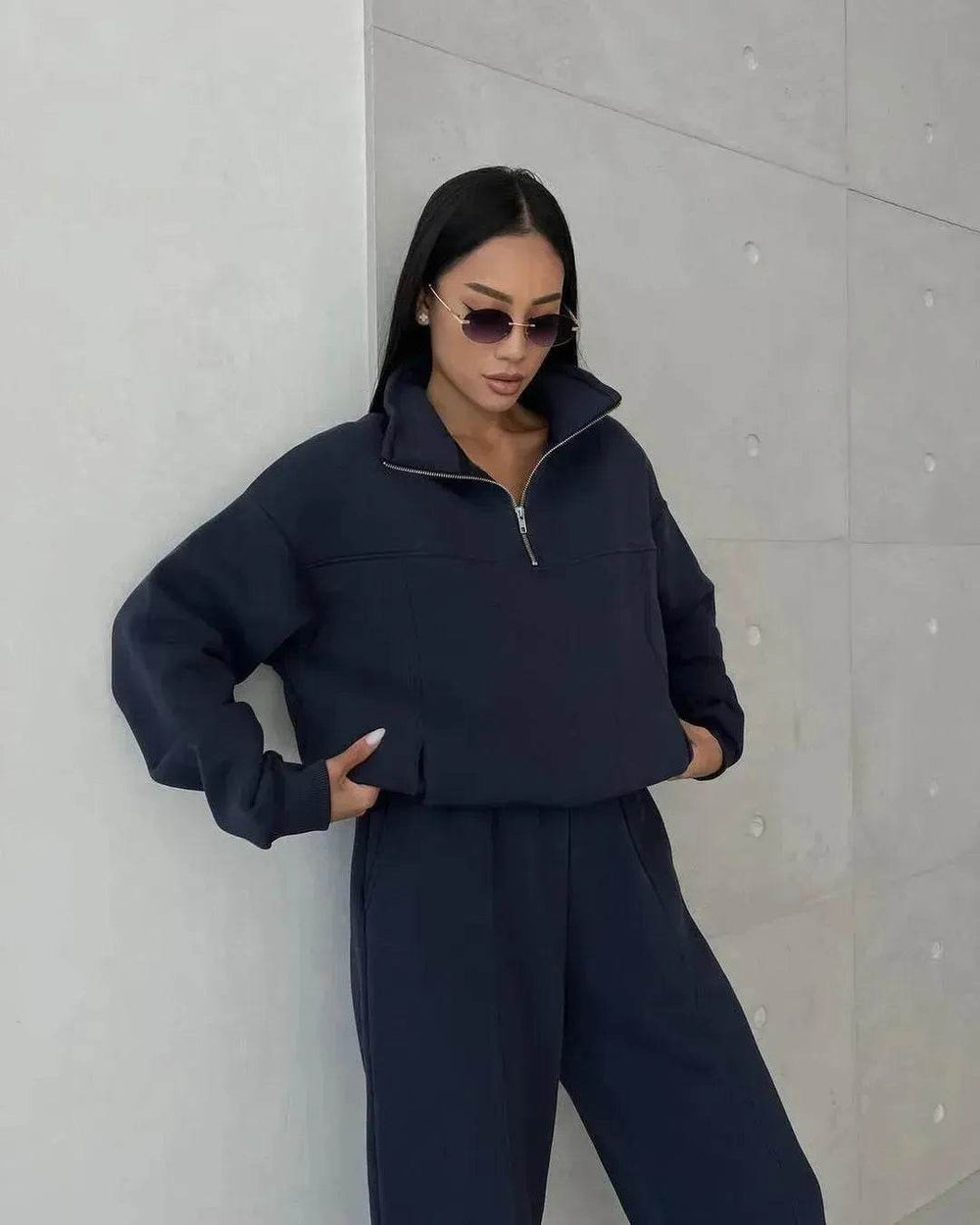Monochromatic Fleece Set for Effortless Lounging Monochromatic Fleece Set for Effortless Lounging — Y2K Winter Outfits
