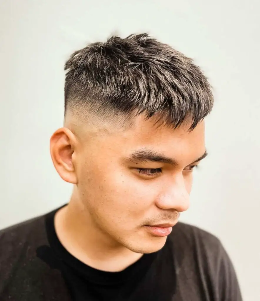Dark Coarse Hair High Fade Textured Crop Dark Coarse Hair High Fade Textured Crop — Winter Haircuts for Men