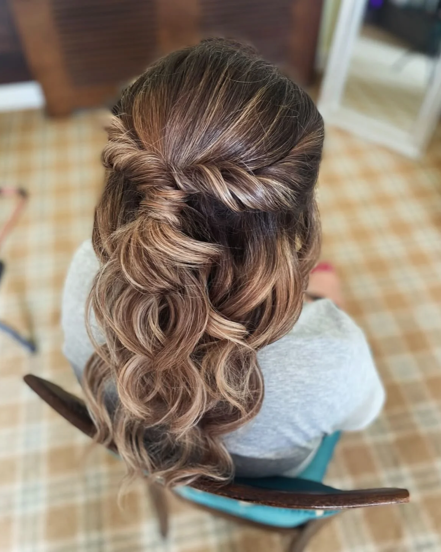 Dark Brown Half Updo with Twists Dark Brown Half Updo with Twists — Easy Winter Hairstyles