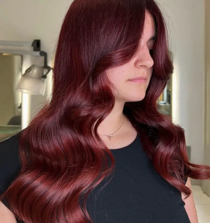 Rich Cherry Auburn Soft Waves Rich Cherry Auburn Soft Waves — Winter Auburn Hair Color