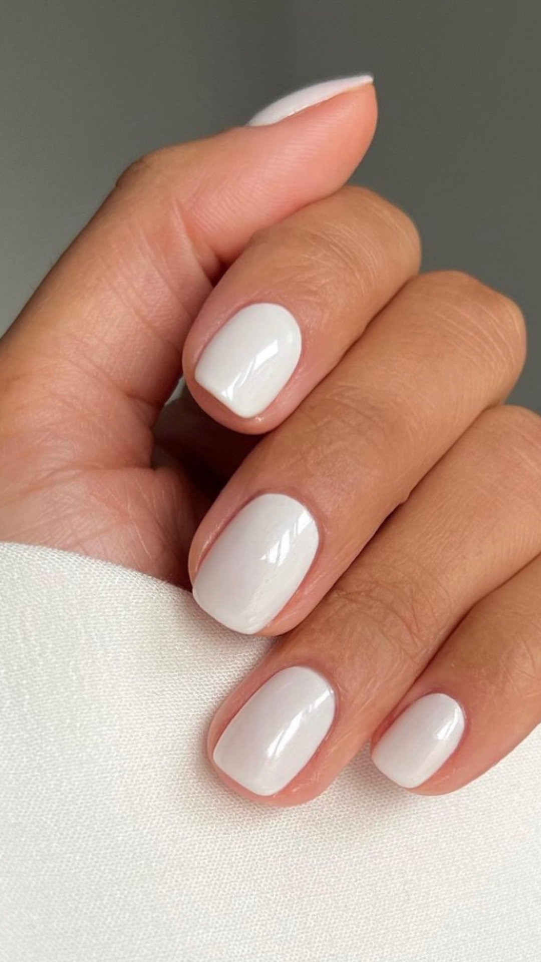 Simple Milky White Square Nails Simple Milky White Square Nails — Winter White Nails