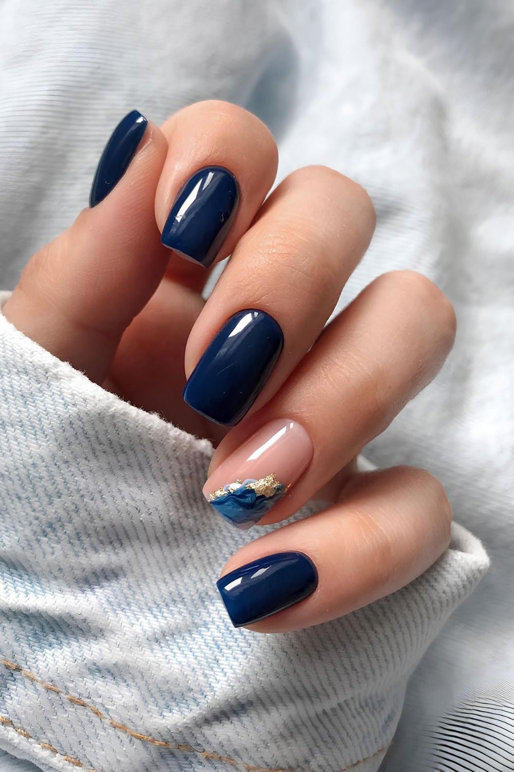 Any Visual Idea — Navy Blue Nails
