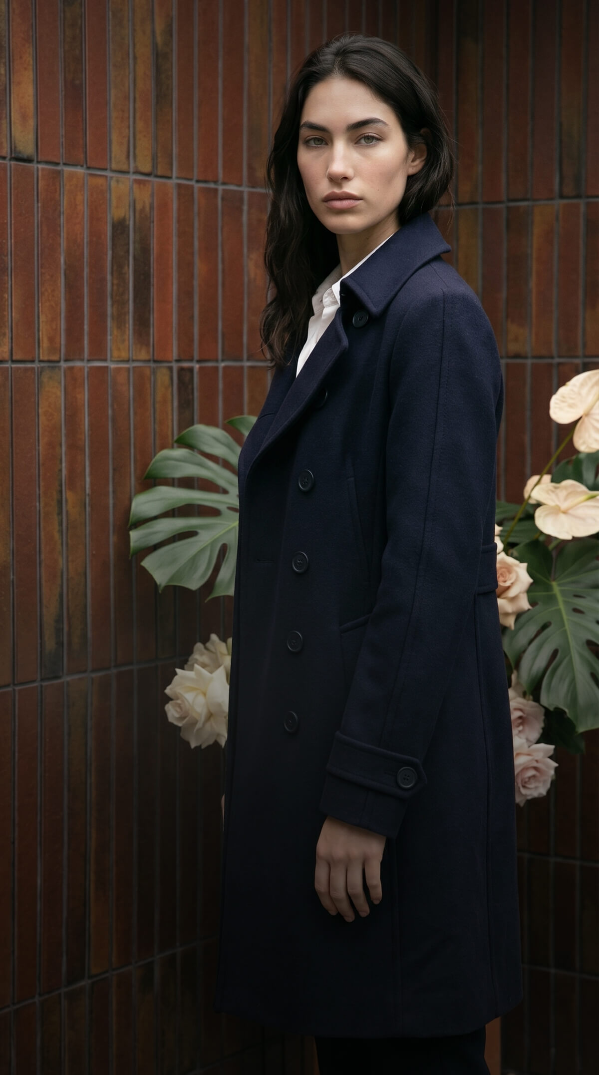 Navy Peacoat with White Shirt for Smart Casual — Peacoat Outfits