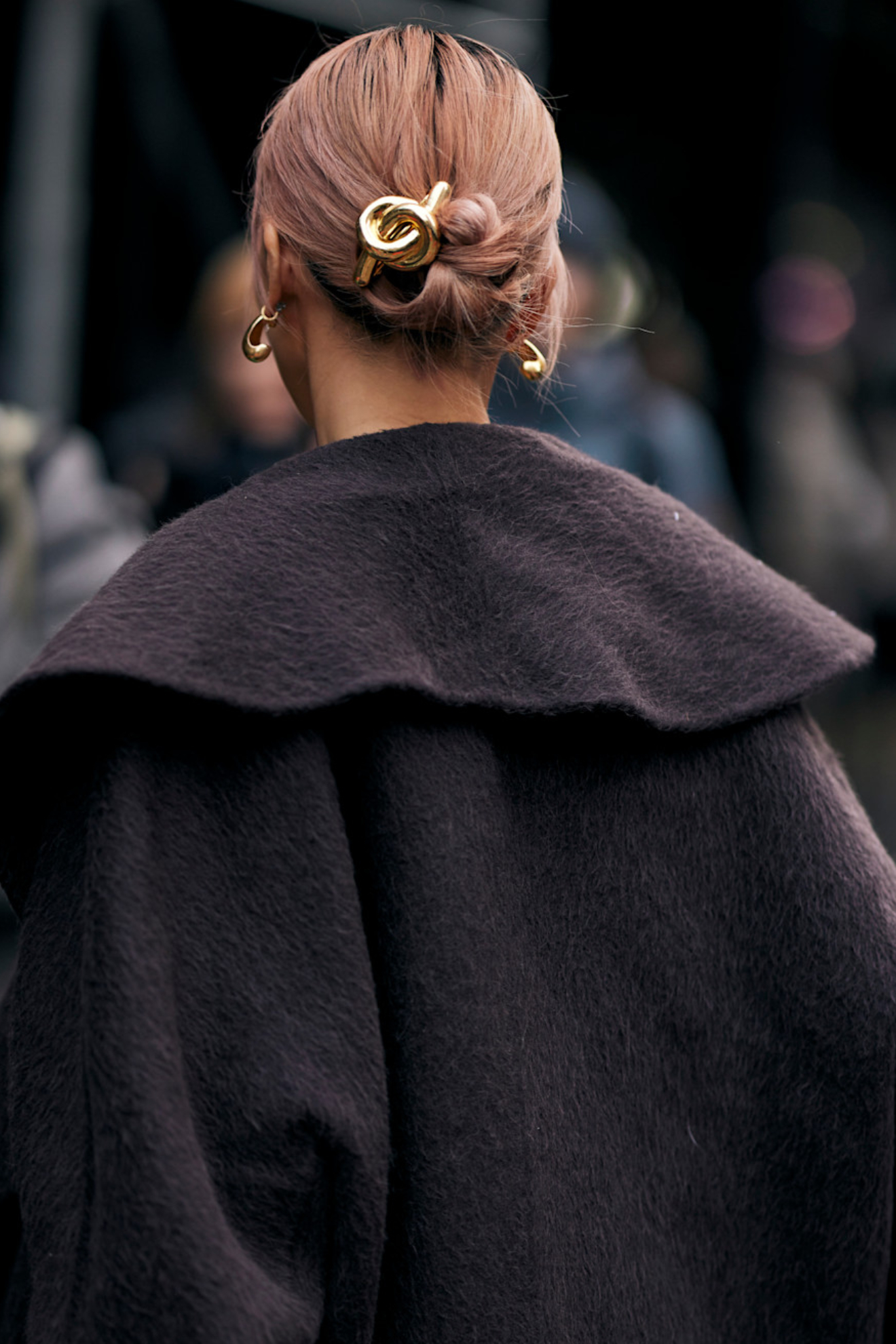 Fine Hair Low Bun With Gold Accessory — Aesthetic Winter Hairstyles