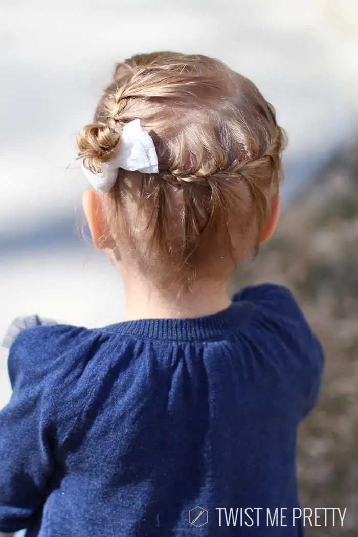Braided Pigtail Buns With Bow — Winter Hairstyles for Kids