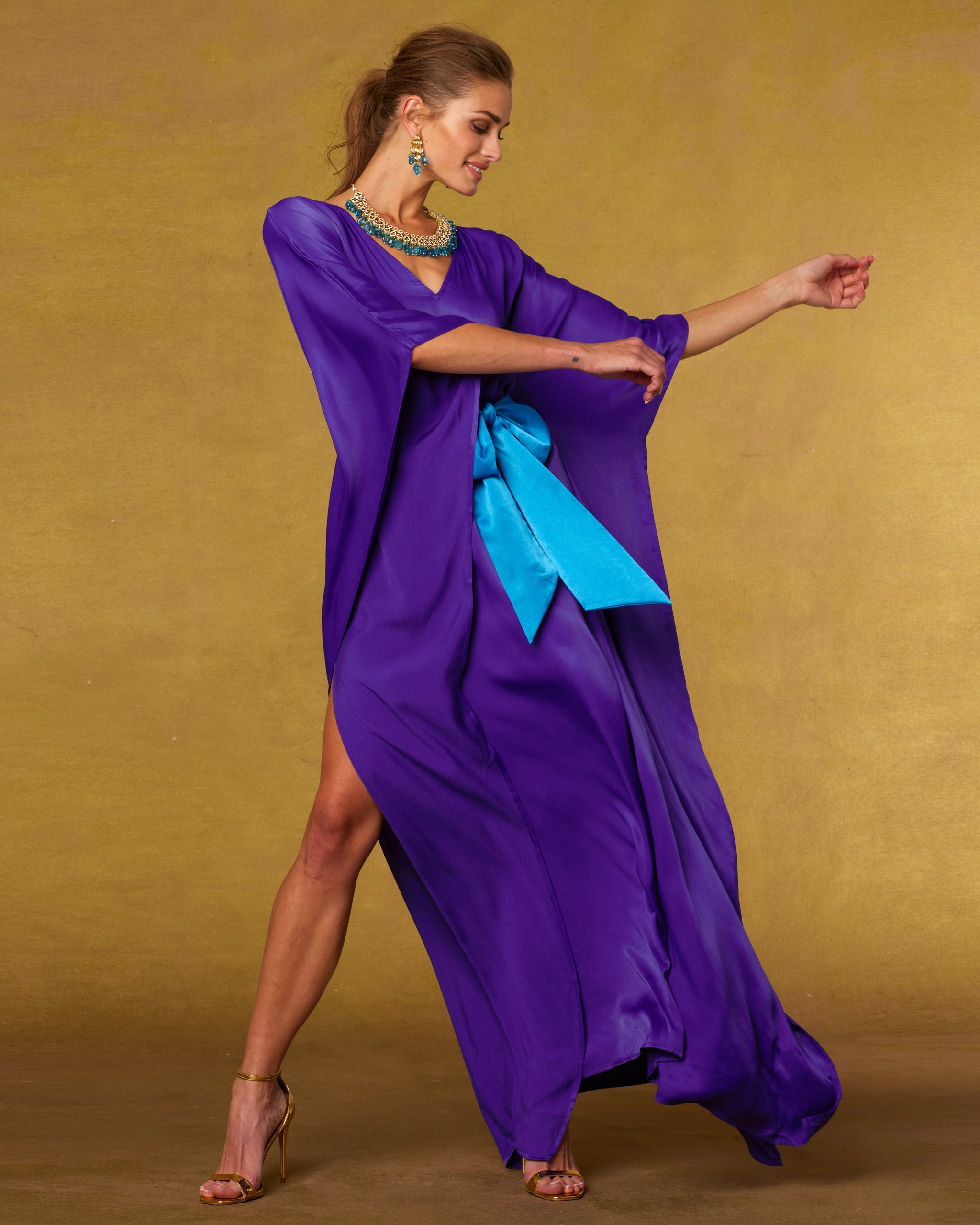 Royal Purple Cotton Poplin Maxi Dress for Daytime Royal Purple Cotton Poplin Maxi Dress for Daytime — Royal Purple Outfits
