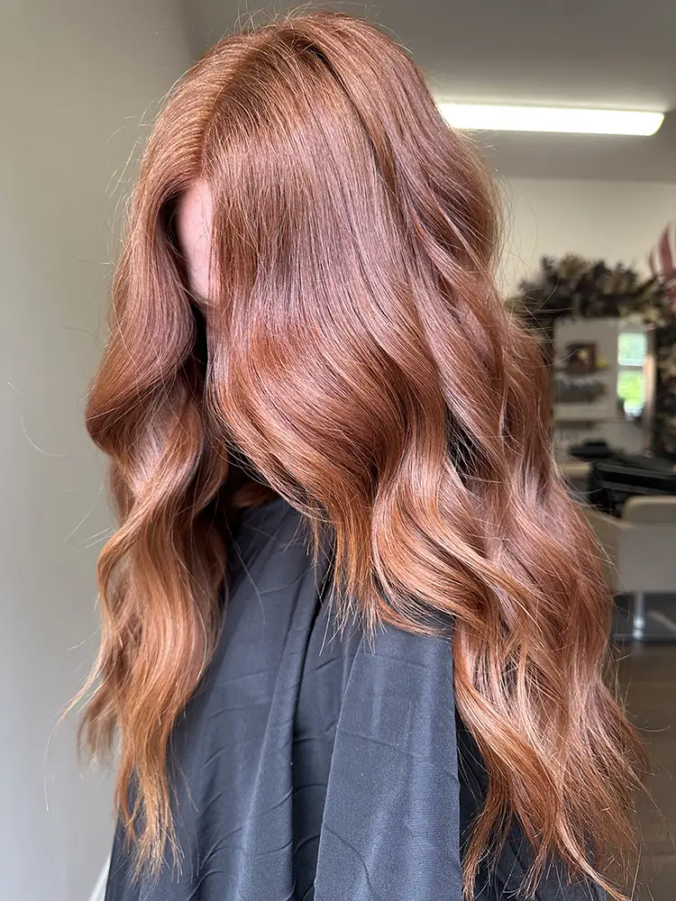Vibrant Cowboy Copper Waves Vibrant Cowboy Copper Waves — Winter Copper Hair Color