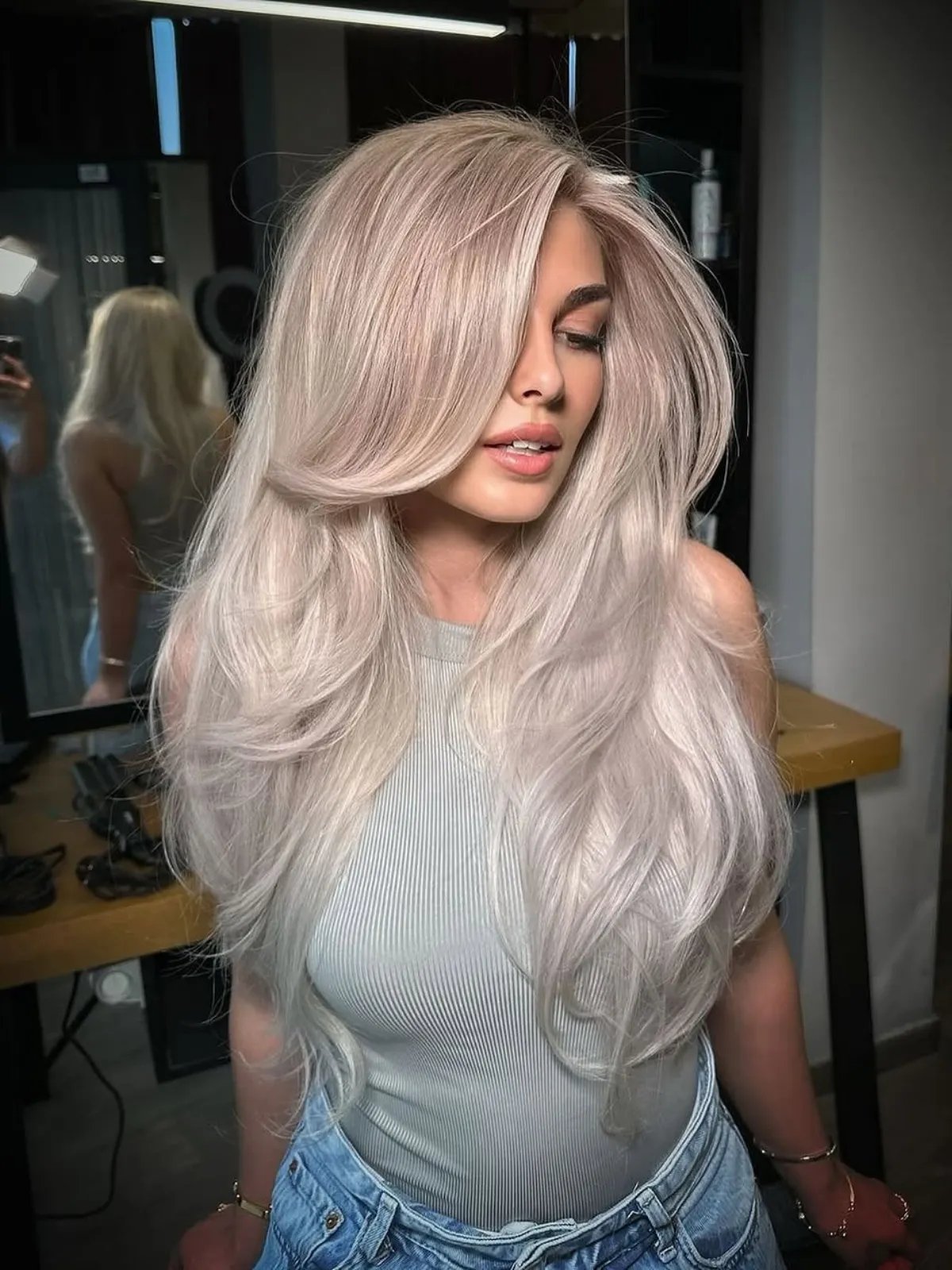 Platinum Blonde With Ash Undertones Visual Idea — Cool Winter Hair Colors