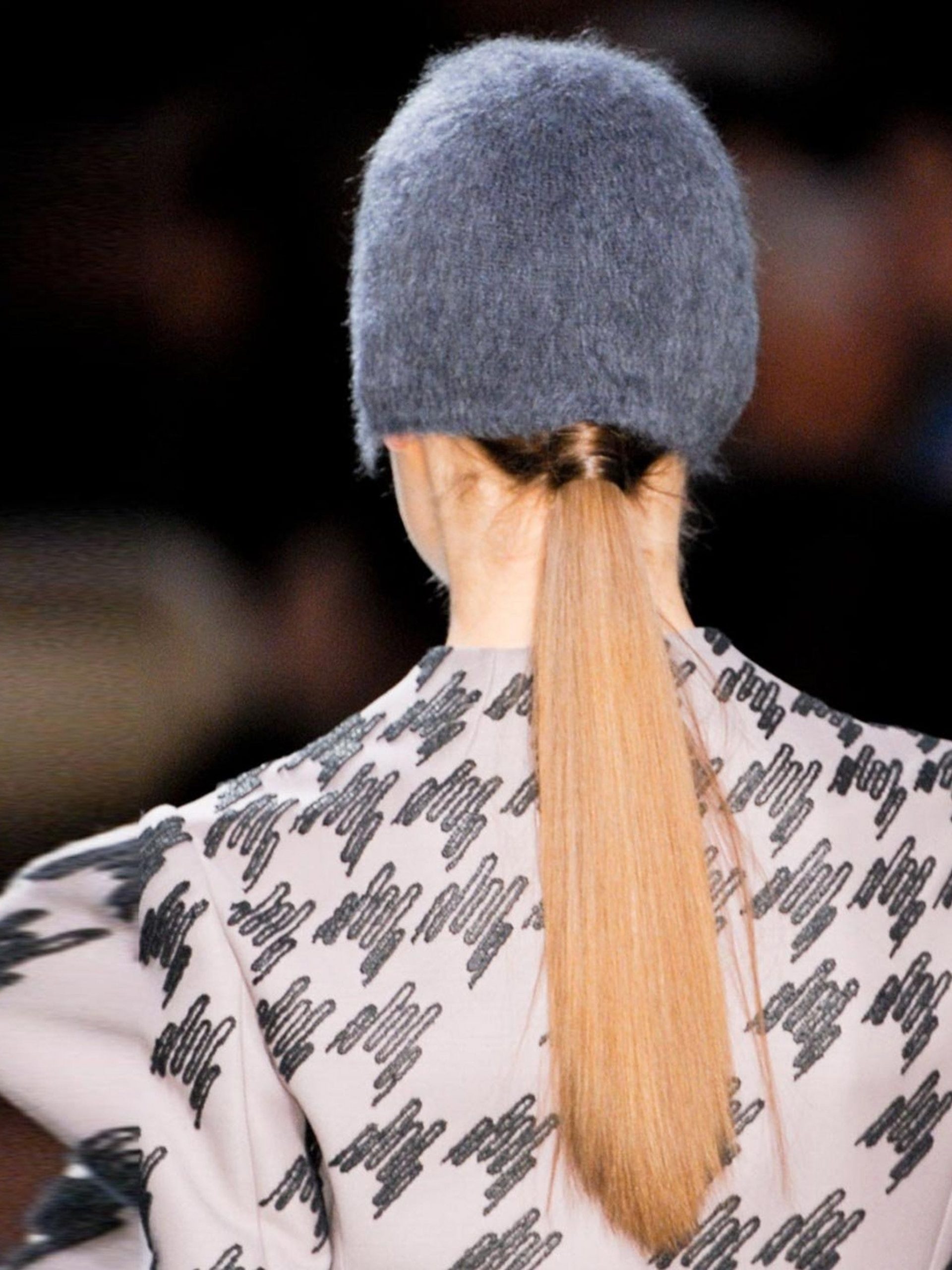 Sleek Light Brown Bob with Mustard Beanie Sleek Light Brown Bob with Mustard Beanie — Winter Hat Hairstyles