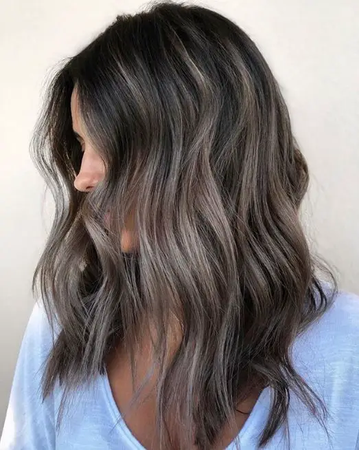 Dark Brown With Ash Grey Highlights Dark Brown With Ash Grey Highlights — Ash Brown Hair