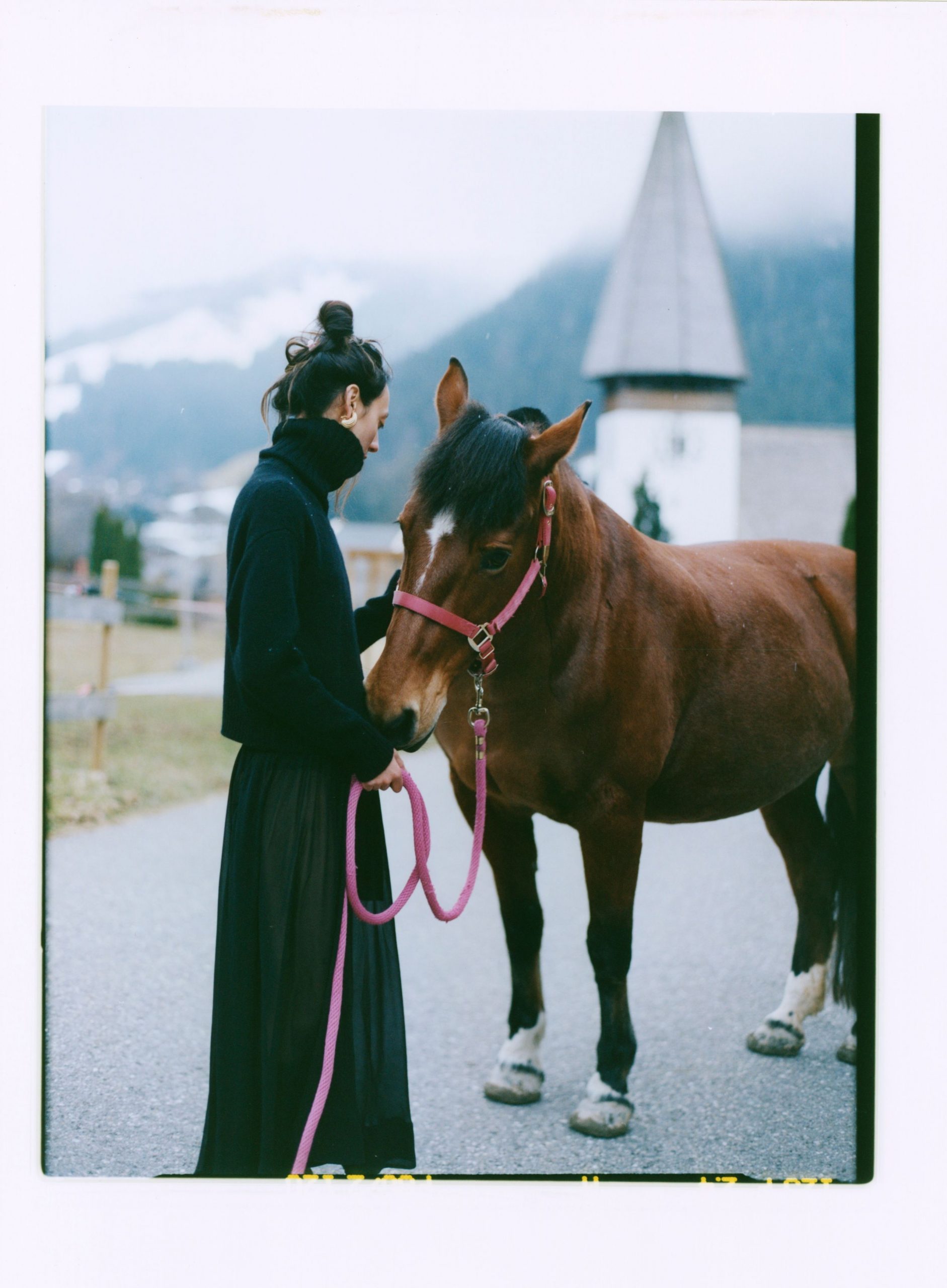 Black Turtleneck with Flowing Maxi Skirt Black Turtleneck with Flowing Maxi Skirt — Early Winter Outfits