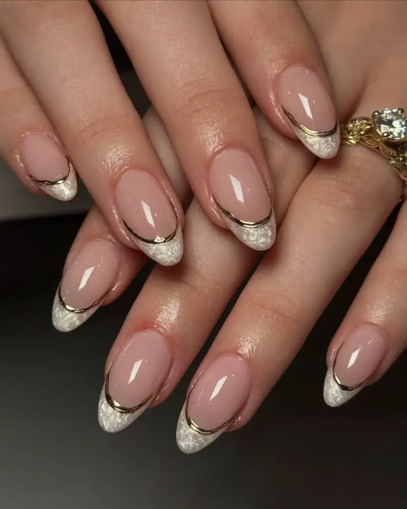 Lace Detail French Almond Nails Lace Detail French Almond Nails — Almond Nail Inspo