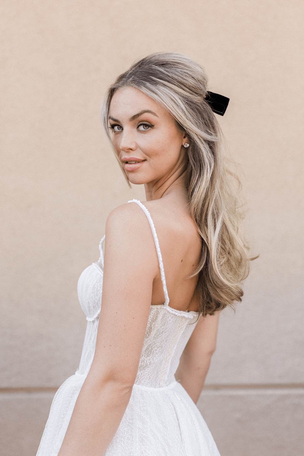 Ash Blonde Bow Accessory Ash Blonde Bow Accessory — Winter Half Up Half Down Hairstyles