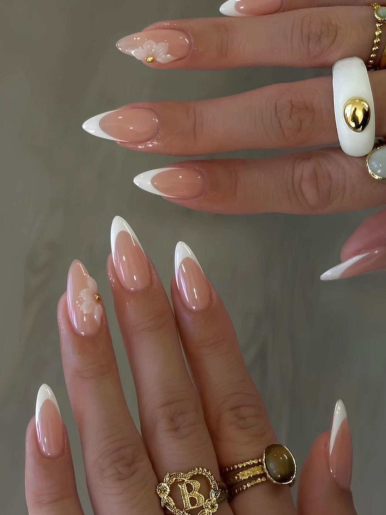Glossy Long Almond Classic White French Glossy Long Almond Classic White French — French Nail Designs