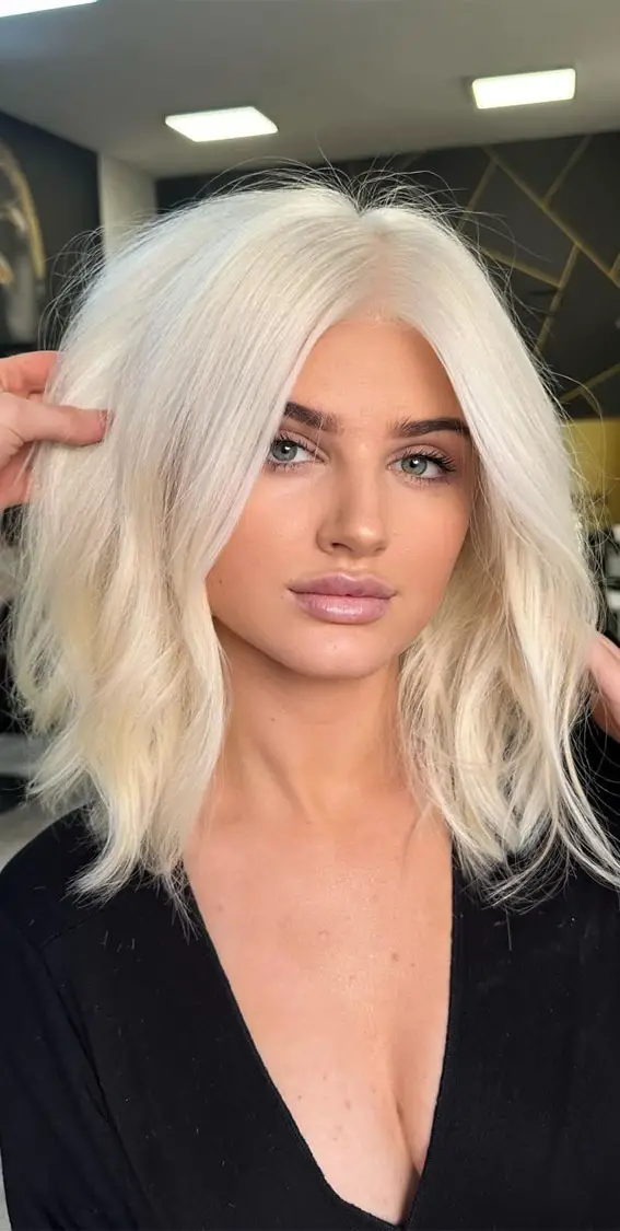 Platinum Blonde Visual Idea — Cool Winter Hair Colors