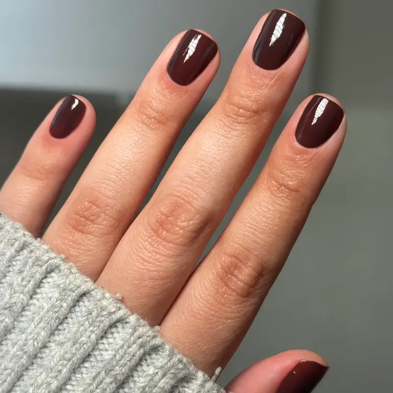 Classic Deep Burgundy Classic Deep Burgundy — Winter Nail Colors for Dark Skin