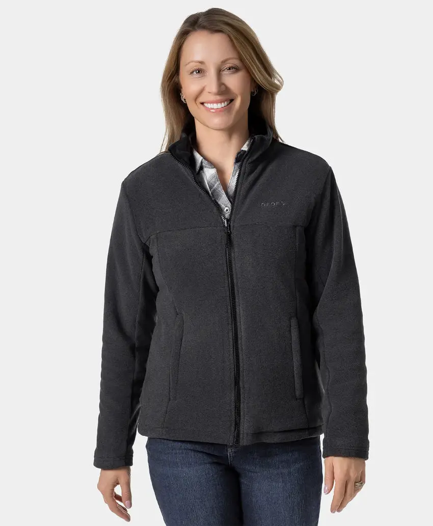 Combine a Dark Grey Fleece Jacket with Plaid and Denim — Fleece Jacket Outfits