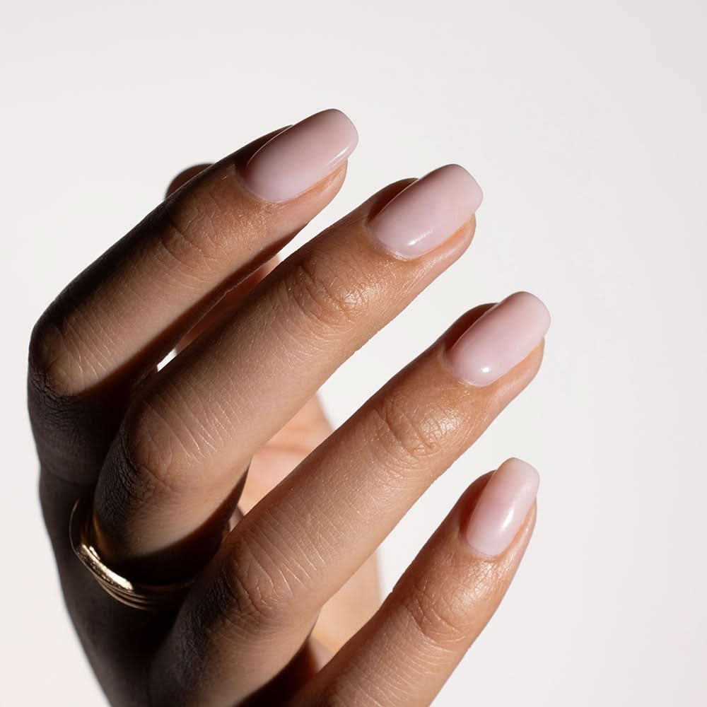 Sheer Milky Pink Short Square Nails Sheer Milky Pink Short Square Nails — Neutral Nail Colors