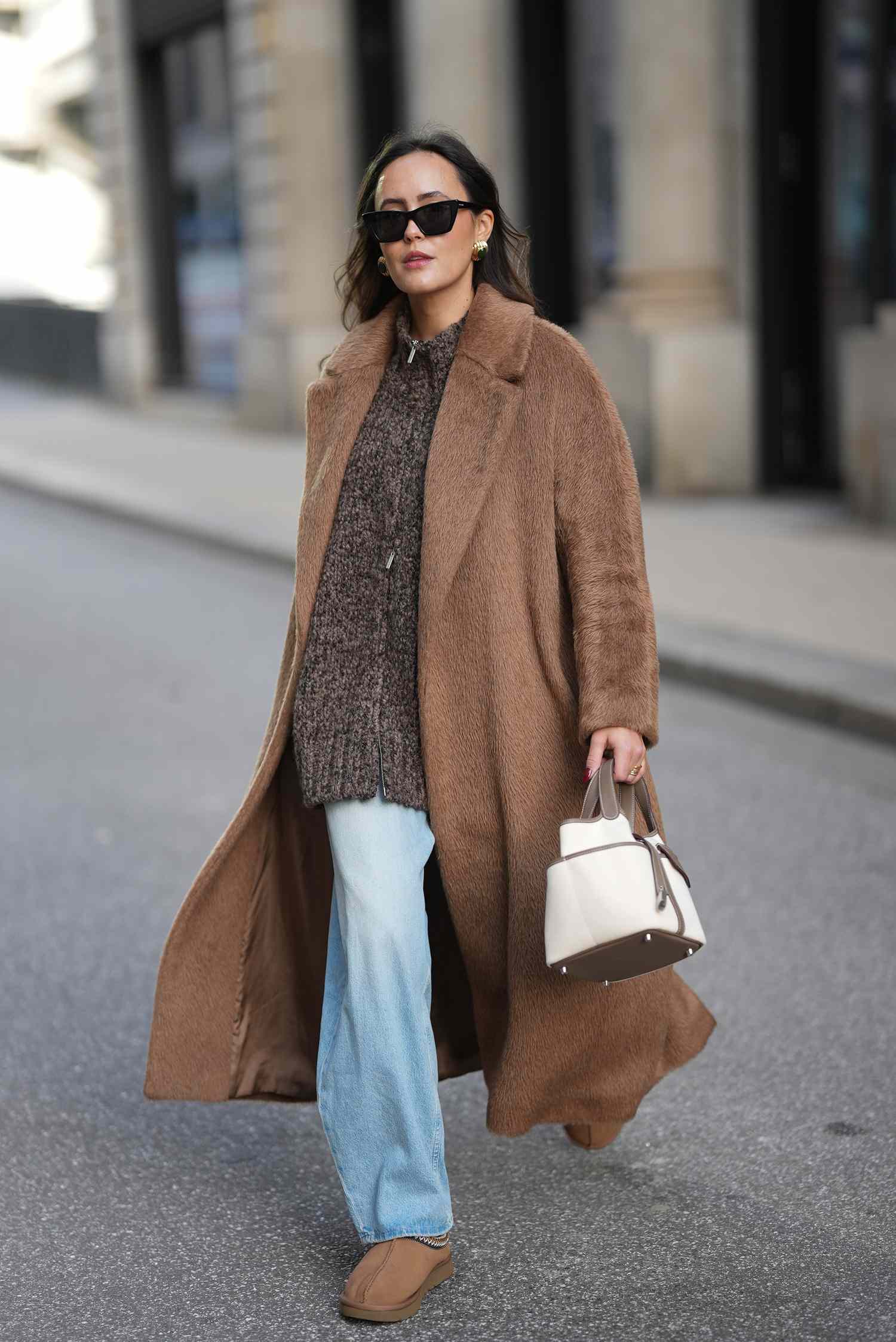 Cozy Faux Fur Coat and Textured Knit Cozy Faux Fur Coat and Textured Knit — Winter Outfits with Wide Leg Jeans