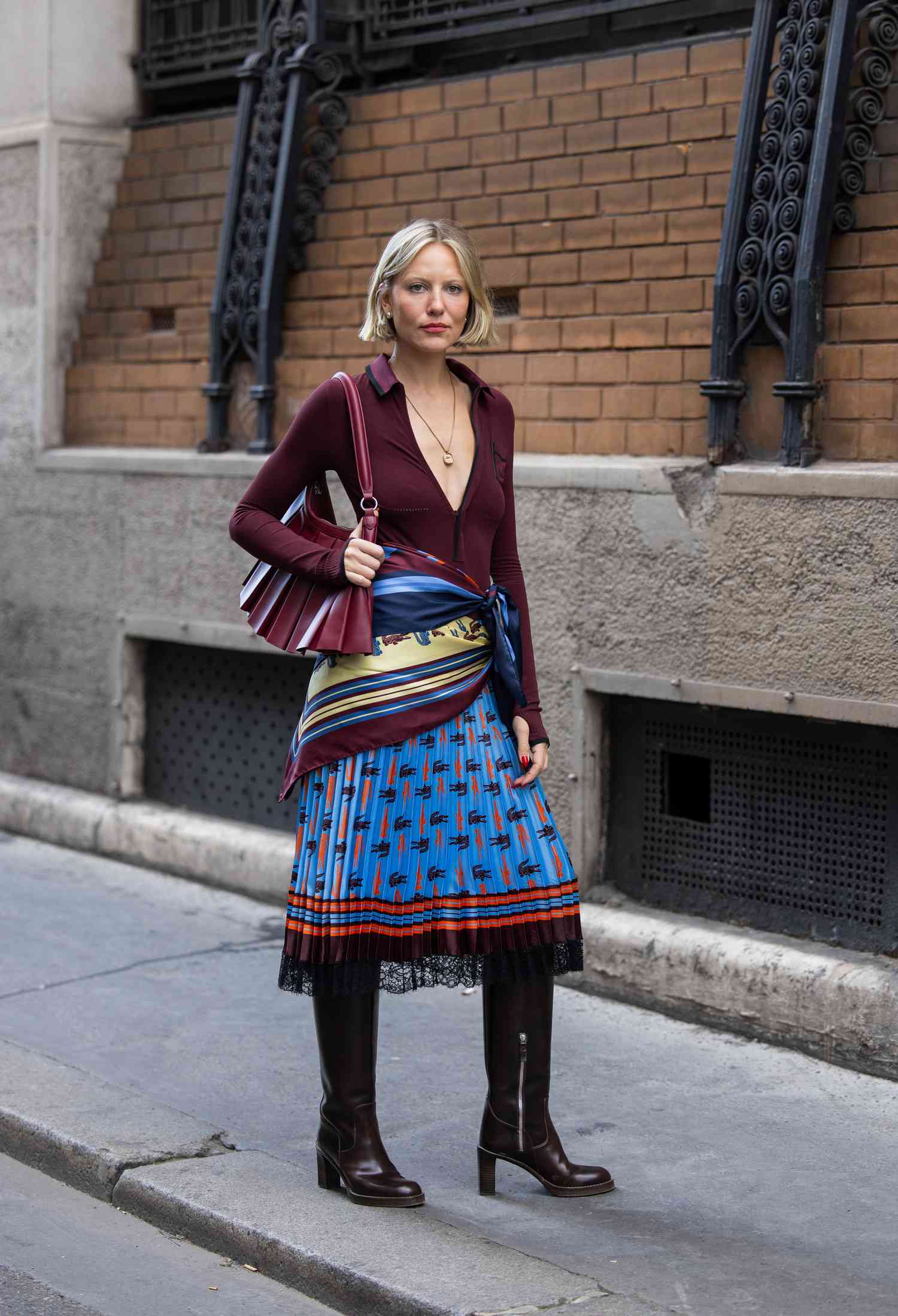 Silk Scarf as a Waist Overlay Silk Scarf as a Waist Overlay — Scarf Outfits