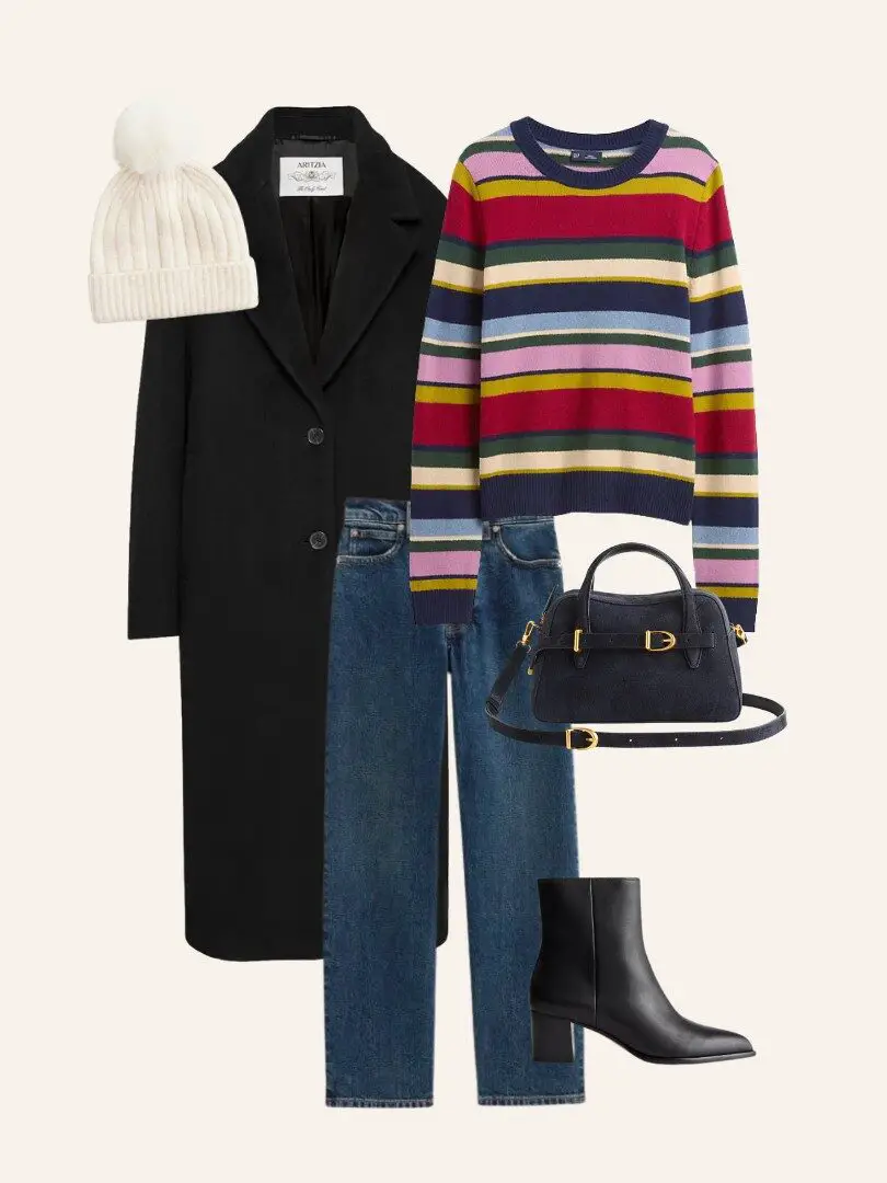 Monochromatic Sleekness: Dark Jeans with All-Black Layers Monochromatic Sleekness: Dark Jeans with All-Black Layers — Winter Outfits with Jeans