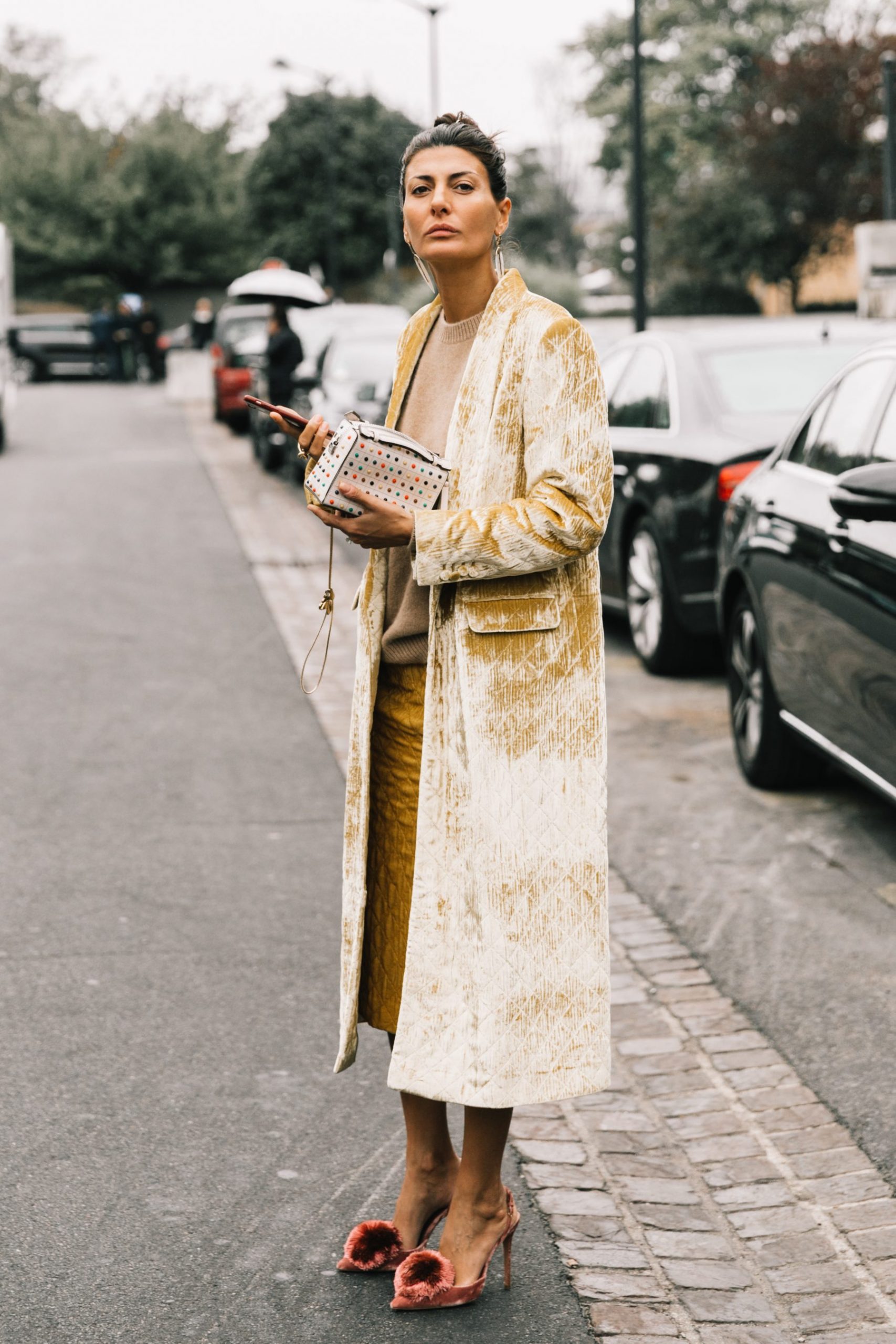 Textured Gold and Cream Coat for a Winter Birthday — Winter Birthday Outfits