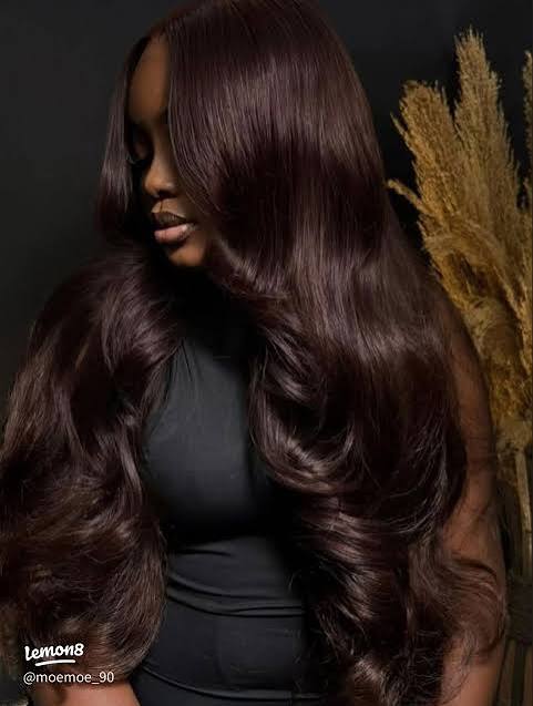 Mid-Back Side Part Loose Waves — Dark Chocolate Brown Hair