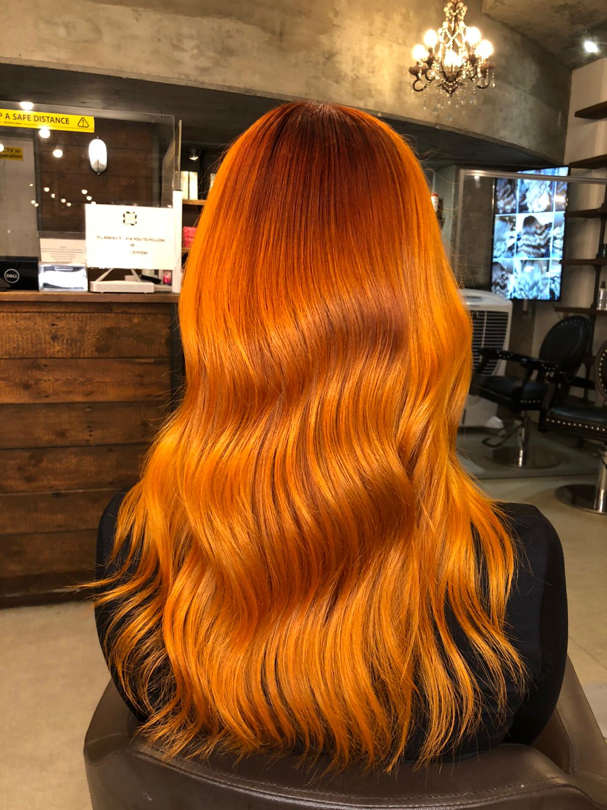 Chin Length Glossy Copper Bob Chin Length Glossy Copper Bob — Winter Copper Hair Color