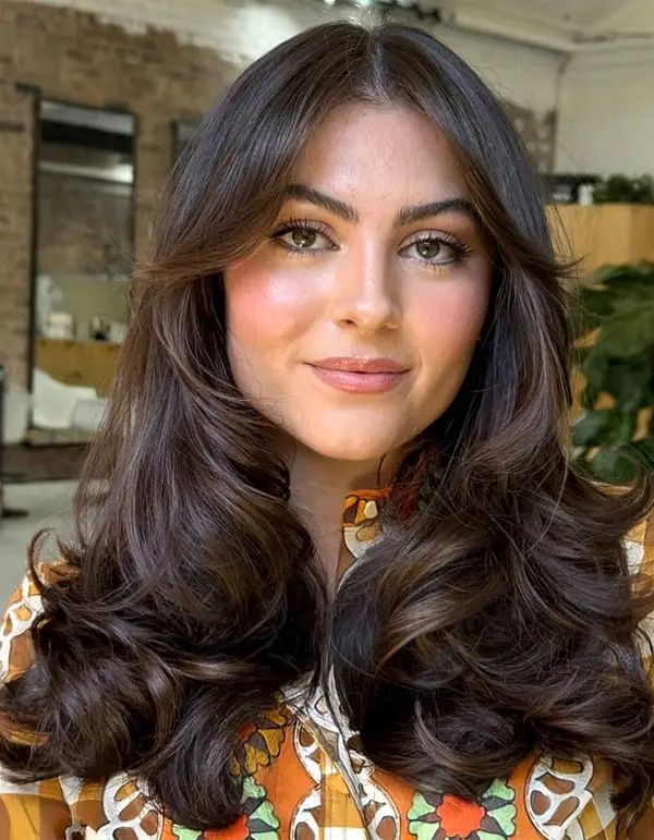 Thick Straight Hair with Volume Thick Straight Hair with Volume — Winter Haircuts for Long Faces