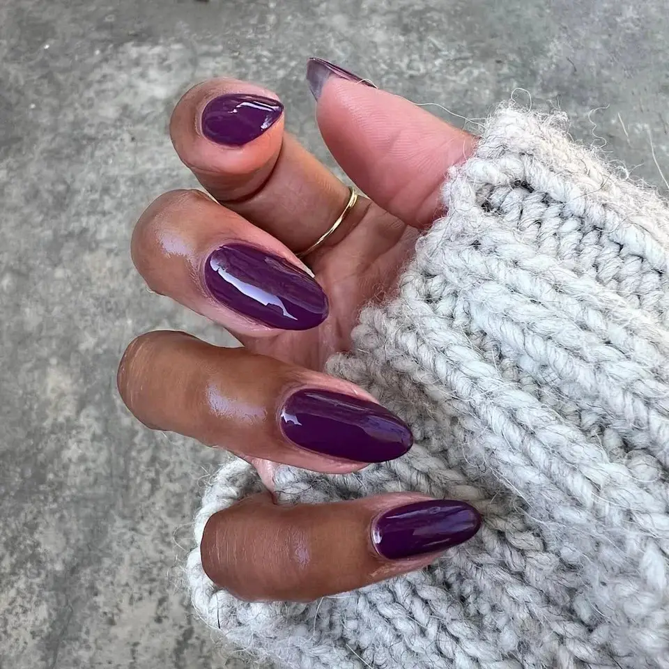 Medium Almond Visual Idea — Winter Gel Nail Colors