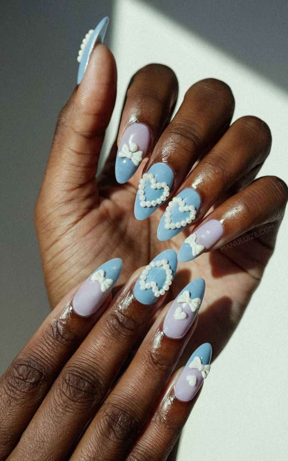 Valentines Spring Visual Idea Valentines Spring Visual Idea — Blue Nail Inspo