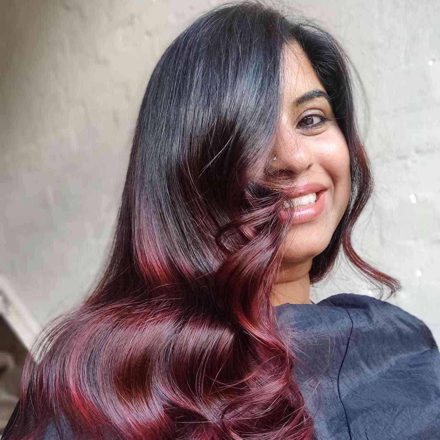 Dark Brown To Mahogany Red Balayage Dark Brown To Mahogany Red Balayage — Mahogany Hair Color