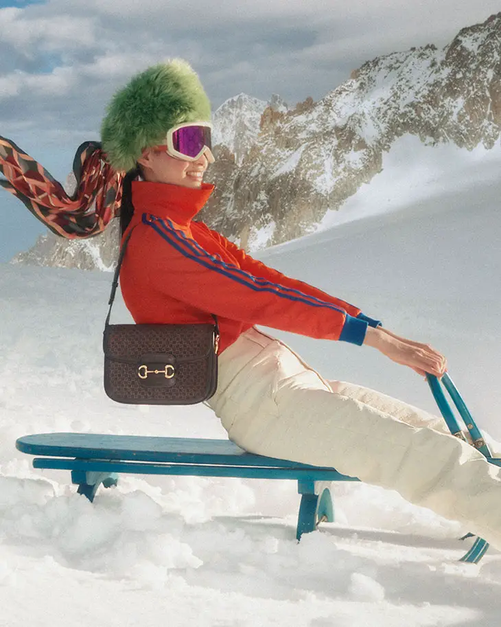 Retro Track Jacket and Faux Fur Hat for Quirky Apres Ski Retro Track Jacket and Faux Fur Hat for Quirky Apres Ski — Apres Ski Outfits