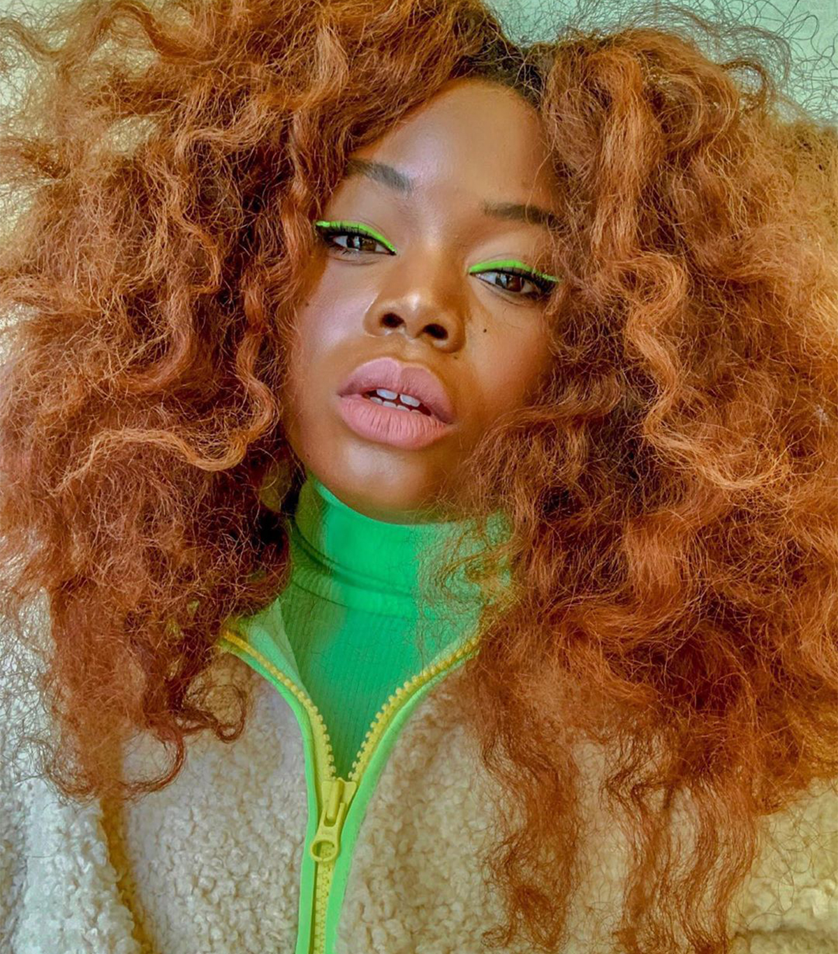 Fiery Copper on Curly Hair — Winter Hair Colors for Black Women
