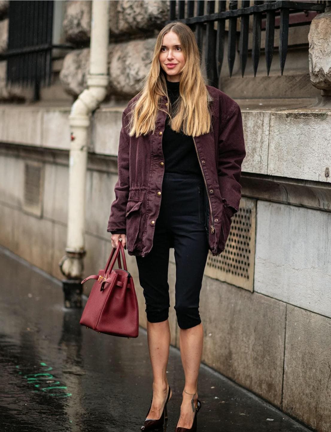Utility Jacket Over Turtleneck and Capri Pants Utility Jacket Over Turtleneck and Capri Pants — Y2K Winter Outfits