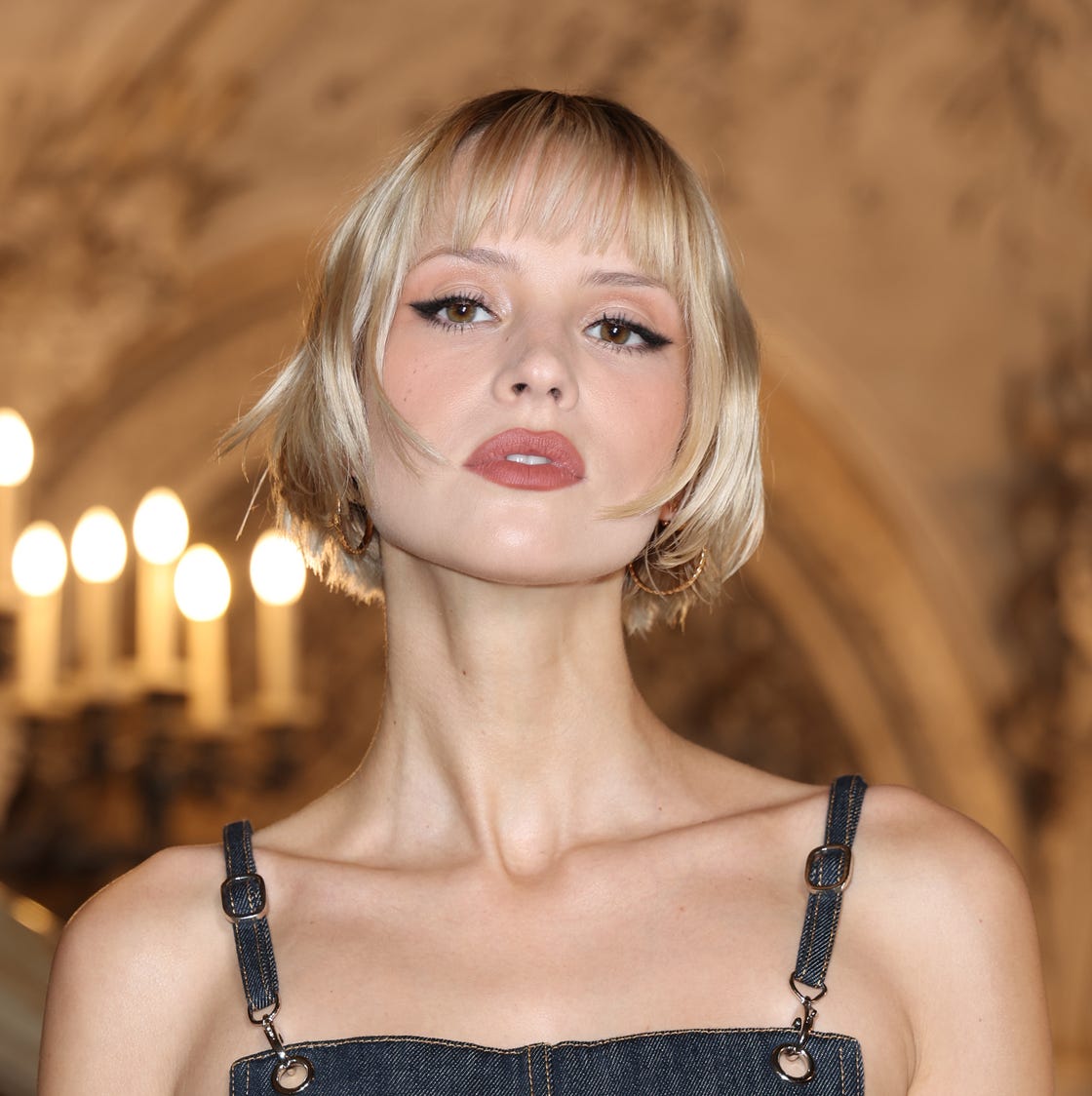 Platinum Bob With Air-Dried Bangs Platinum Bob With Air-Dried Bangs — Winter Haircuts with Bangs