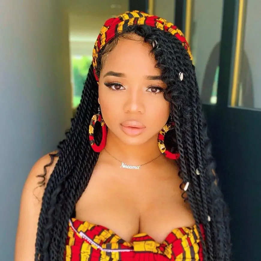 Coily Twists with Headband — Winter Twist Hairstyles