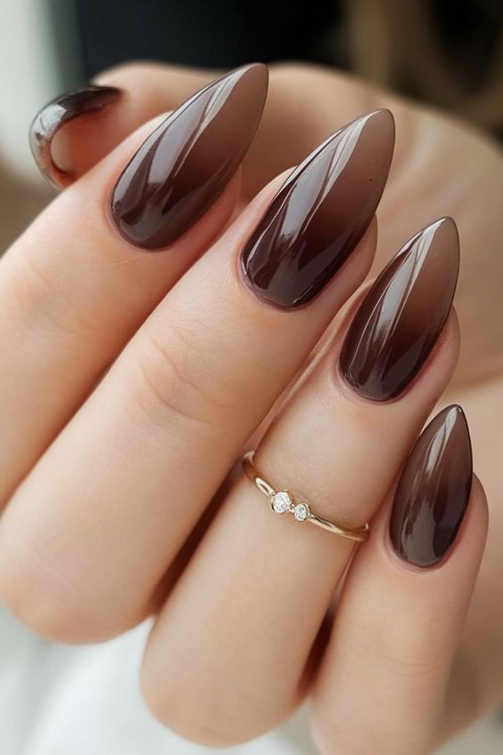 Both Hands Close Macro Visual Idea Both Hands Close Macro Visual Idea — Chocolate Brown Nails