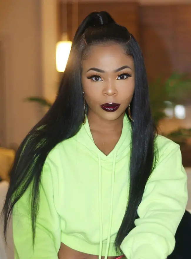 High Ponytail With Blunt Bangs High Ponytail With Blunt Bangs — Jet Black Hair