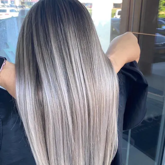 Ash Blonde With Silver Undertones Soft Waves — Cool Winter Hair Colors