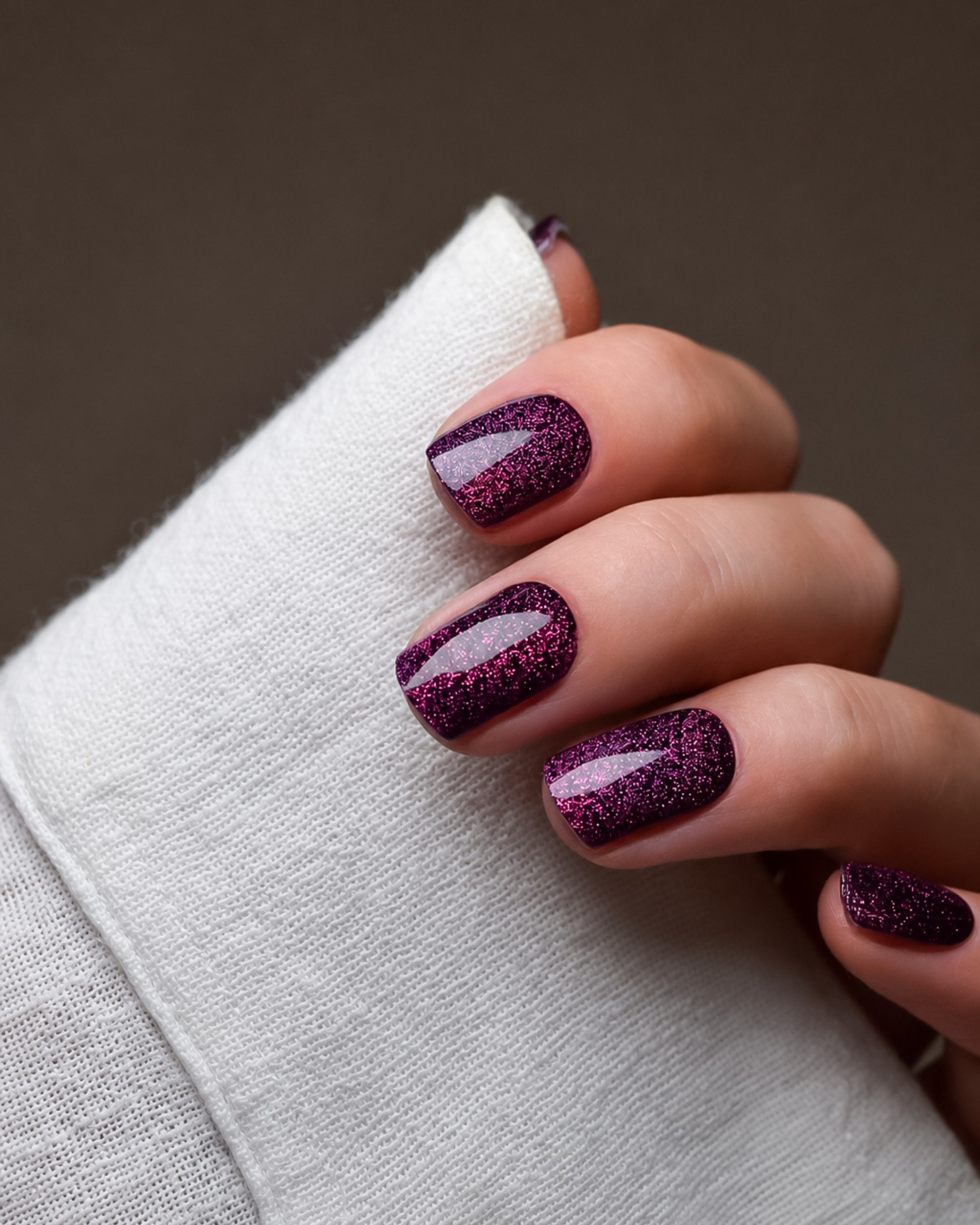 Dark Red and Black Leopard Print Coffin Nails — Black Cherry Nails