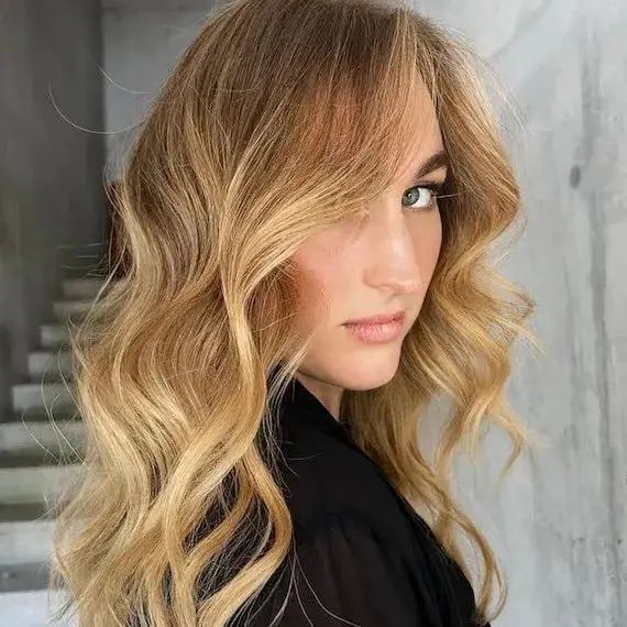 Collarbone Layers Ash Blonde Balayage — A Front View Of Thick Collarbone Layers Ash Blonde Balayage — A Front View Of Thick — Winter Balayage