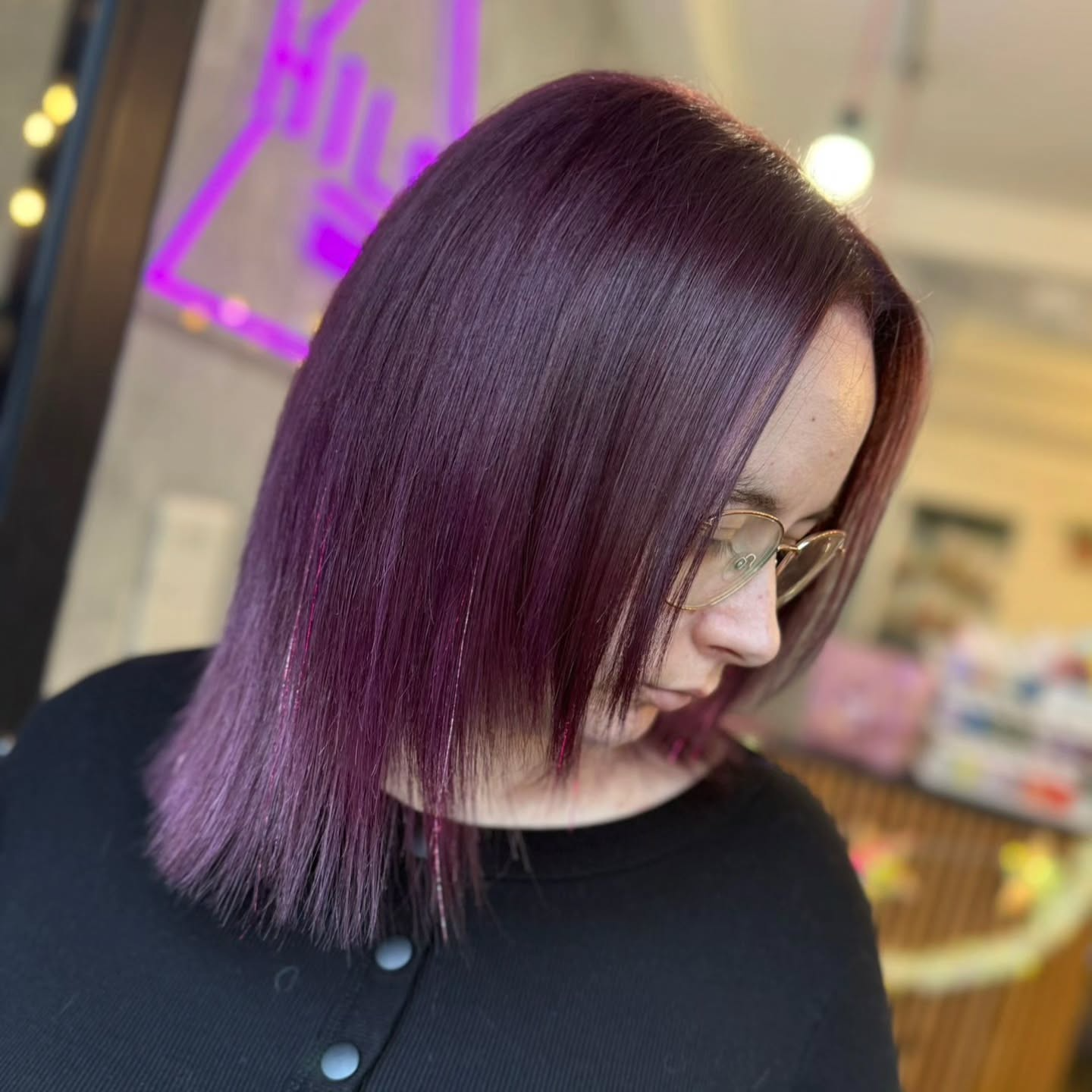Dark Base With Plum Balayage Visual Idea Dark Base With Plum Balayage Visual Idea — Plum Hair Color