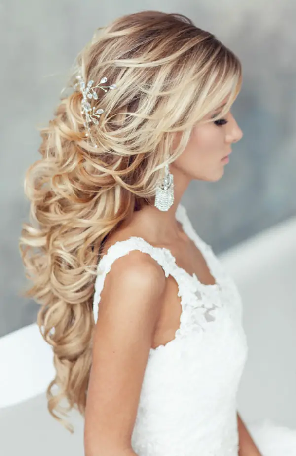 Blonde Curls With Ornate Accessory Blonde Curls With Ornate Accessory — Winter Half Up Half Down Hairstyles