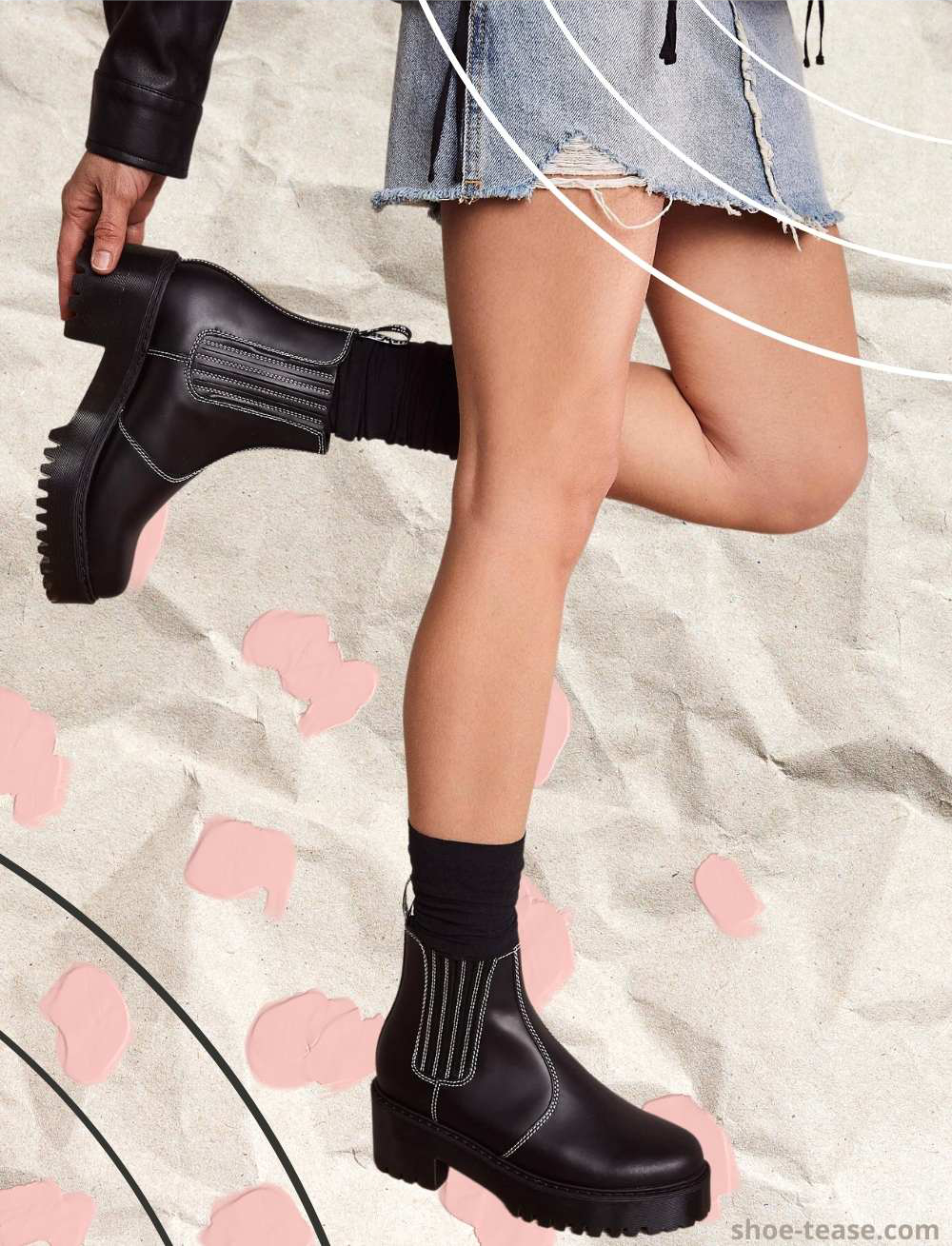 Chelsea Boots with Denim Skirt for Effortless Cool Chelsea Boots with Denim Skirt for Effortless Cool — Black Boots Outfits